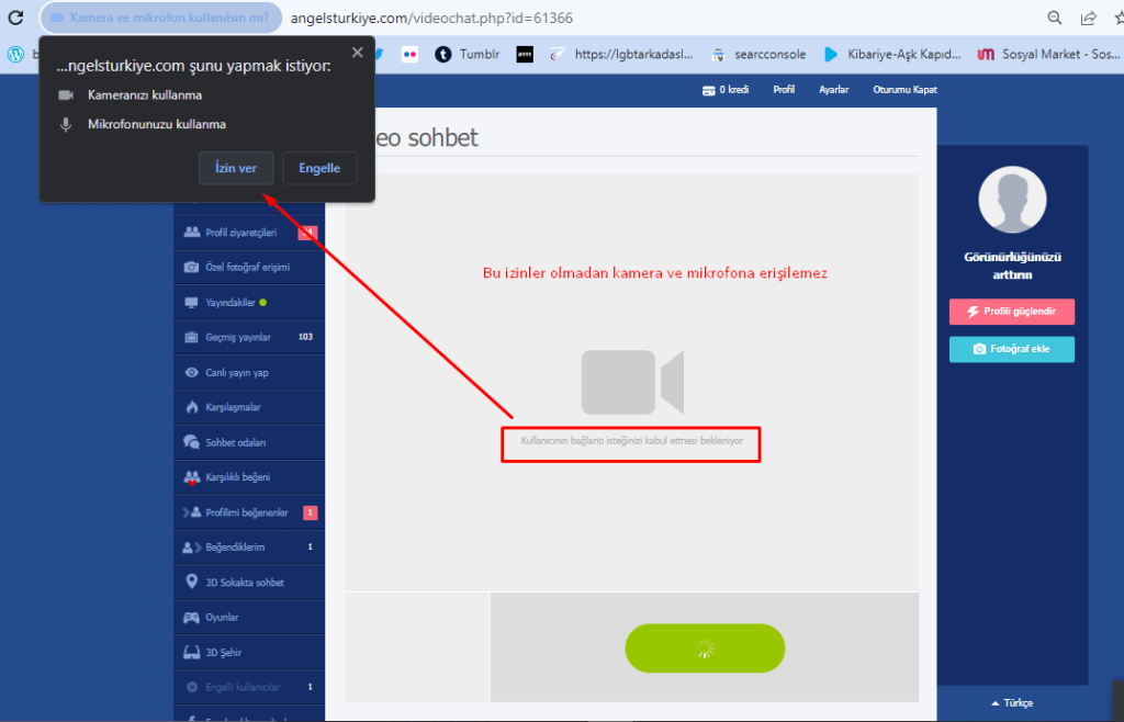 Kameralı gay sohbet