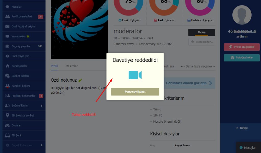 Kameralı gay sohbet